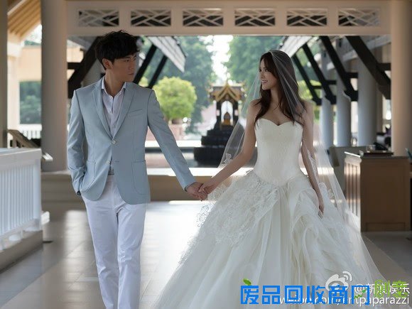 秦昊伊能静唯美浪漫婚纱照