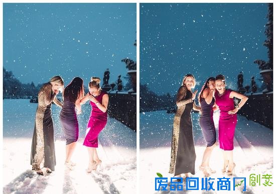 雪景婚纱照惊艳：冰雪奇缘 来自冬天的祝福