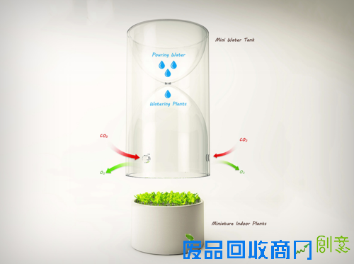 留一方净土 创意绿色植物沙漏玻璃罐