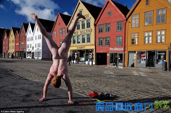 Handstander在布吕根的卑尔根。