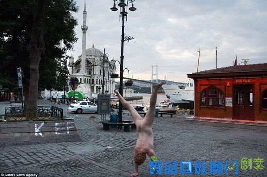 Handstander在伊斯坦布尔。