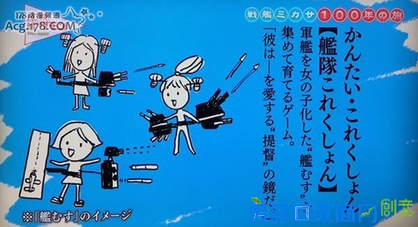 NHK介绍「舰队Collection」 无官方画面只用自制示意图