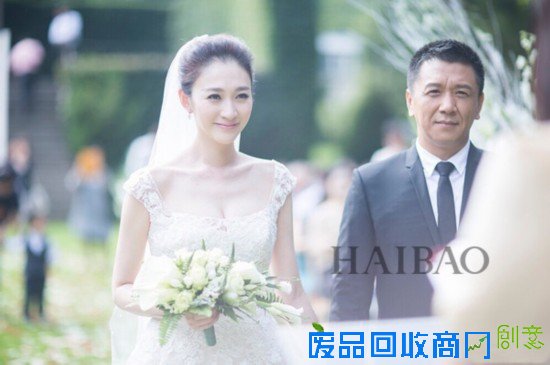 李小冉的比利时秘密婚礼 洁白的新娘女神