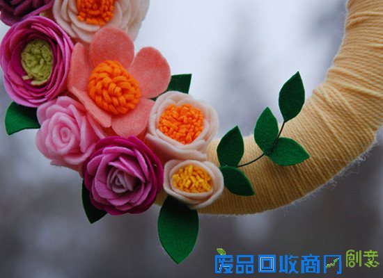 DIY手作新年花环“花好月圆”