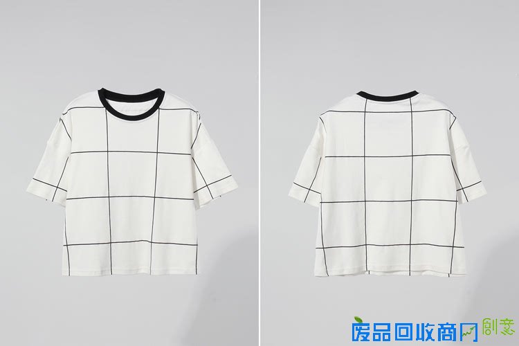 秋売 大方格休闲T恤