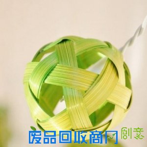 丝带编织球球灯笼手工制作