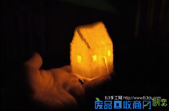 不织布小房子夜灯手工制作图解4