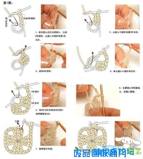 钩针入门之基础针法，钩针基础教程（一）