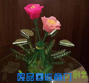 废旧塑料瓶手工制作：漂亮的花篮