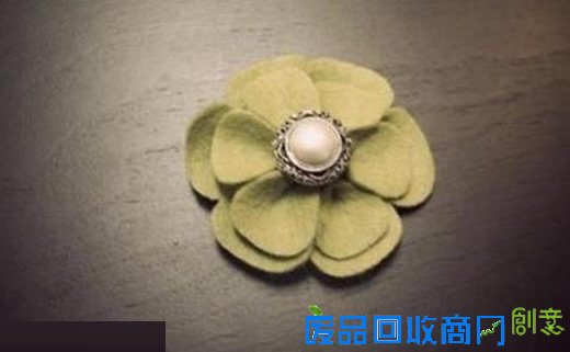 复古风毛毡布花手工制作图解