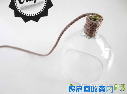 高脚玻璃杯废物利用 DIY改造成透明玻璃罩 -  