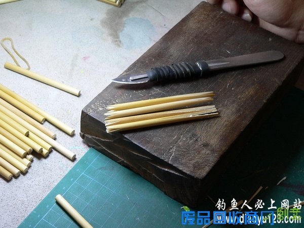 吸尽天云芦苇浮漂手工制作全过程